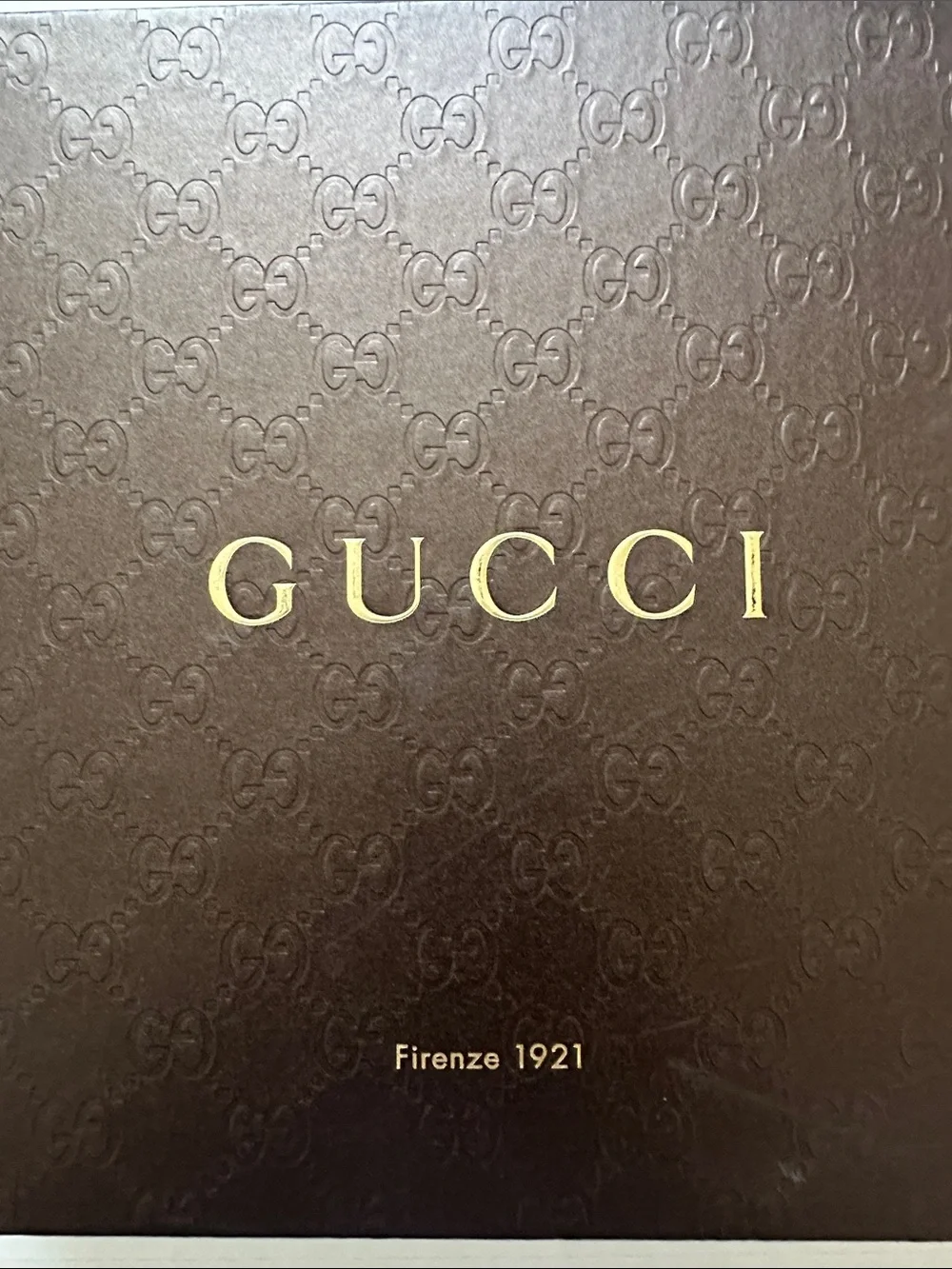 Authentic Empty Gucci Brown Shoe Box & Gucci Drawstring Dust Bag
